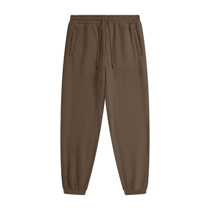 Brown sweatpants on a white background