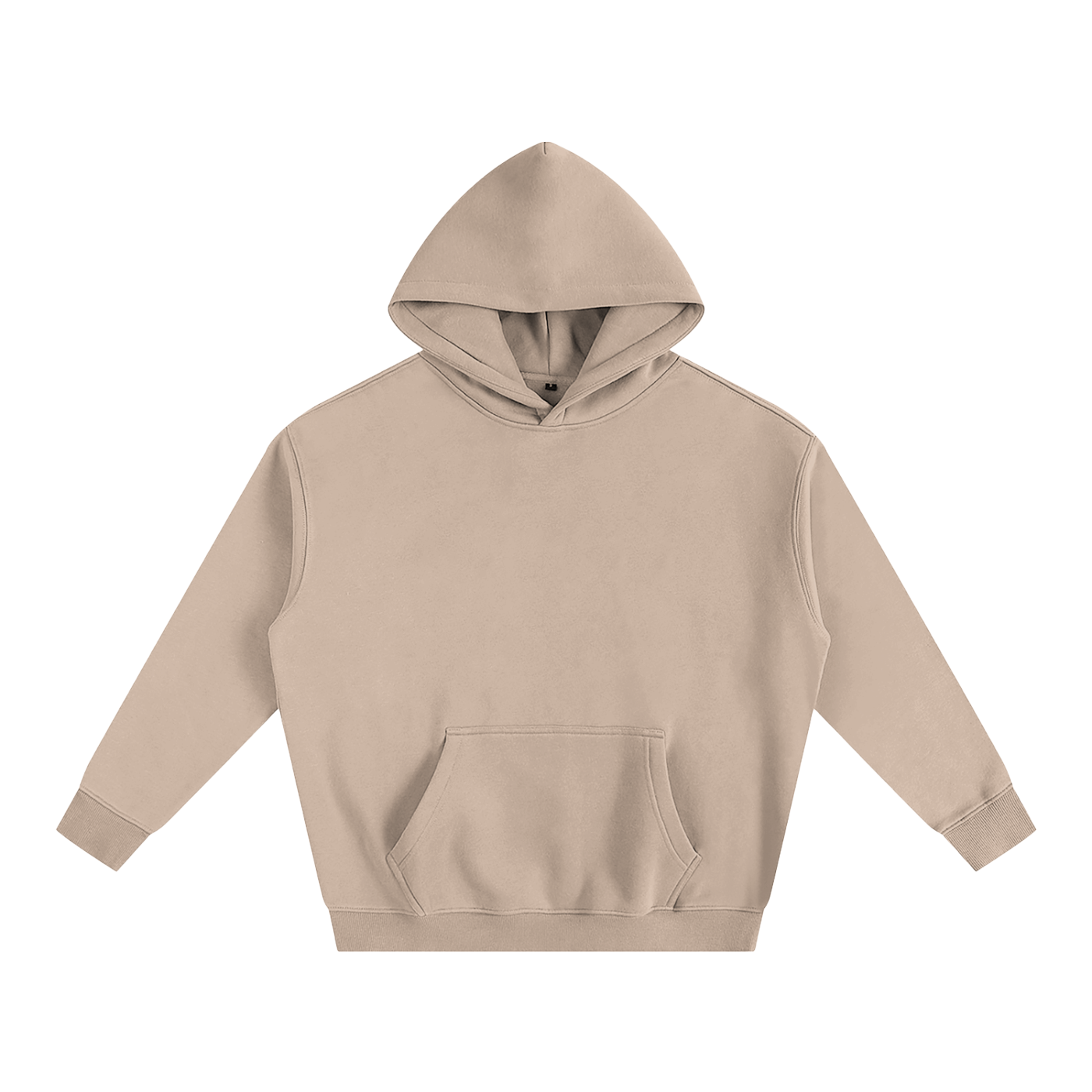 Beige hoodie on a white background