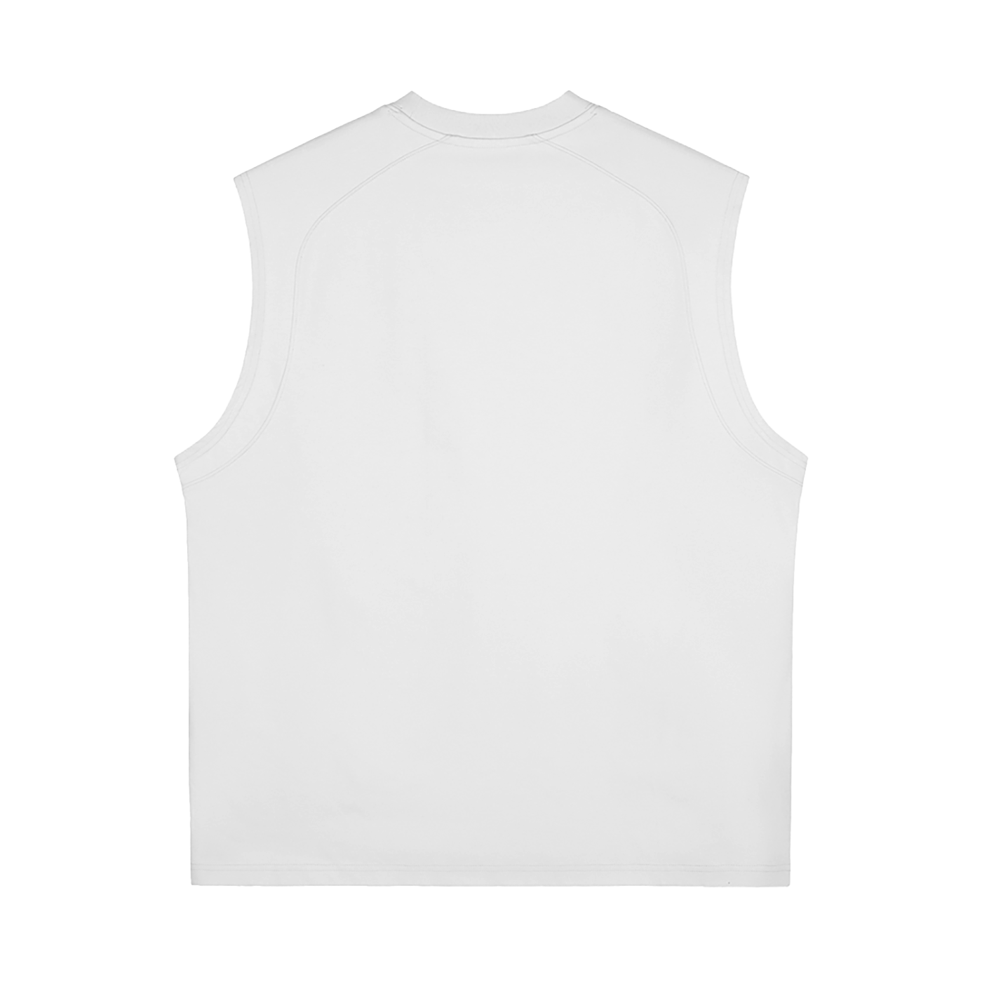 White sleeveless Tank Top a white background