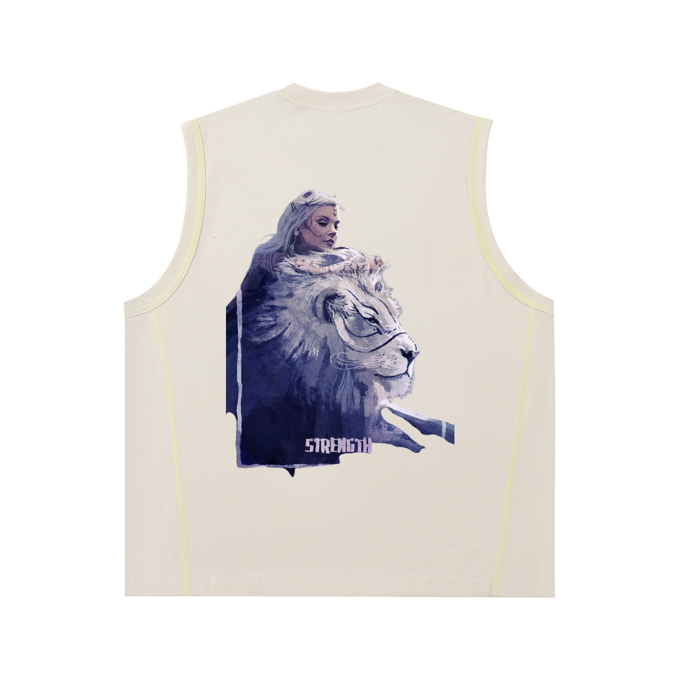 Model wearing VÉRON La Fille designer tank top streetwear outfit 2