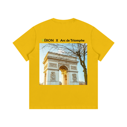 Model wearing VÉRON Paris-inspired streetwear T-shirt 9
