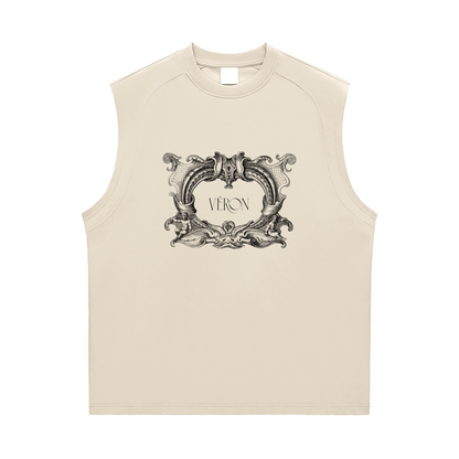 VÉRON Rue de la Riviera unisex premium tank top front view