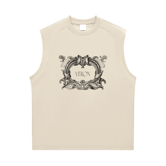 VÉRON Rue de la Riviera unisex premium tank top front view