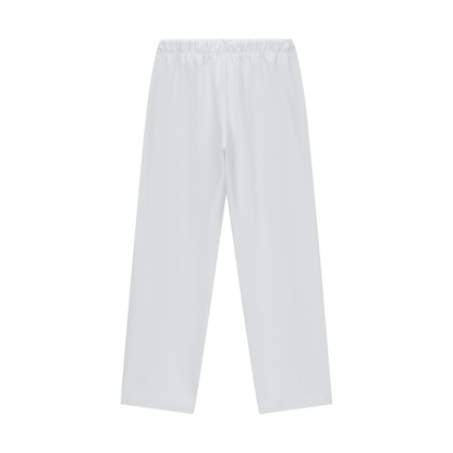 White pants on a white background