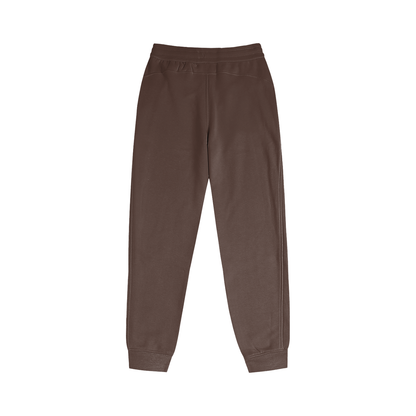Brown sweatpants on a white background