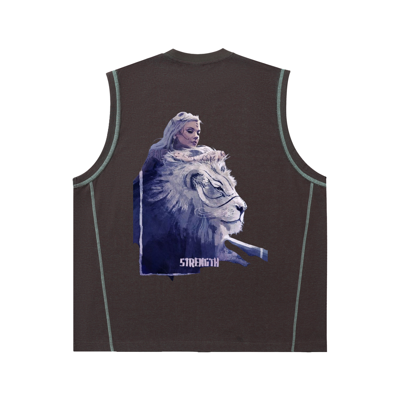 Model wearing VÉRON La Fille designer tank top streetwear outfit 5