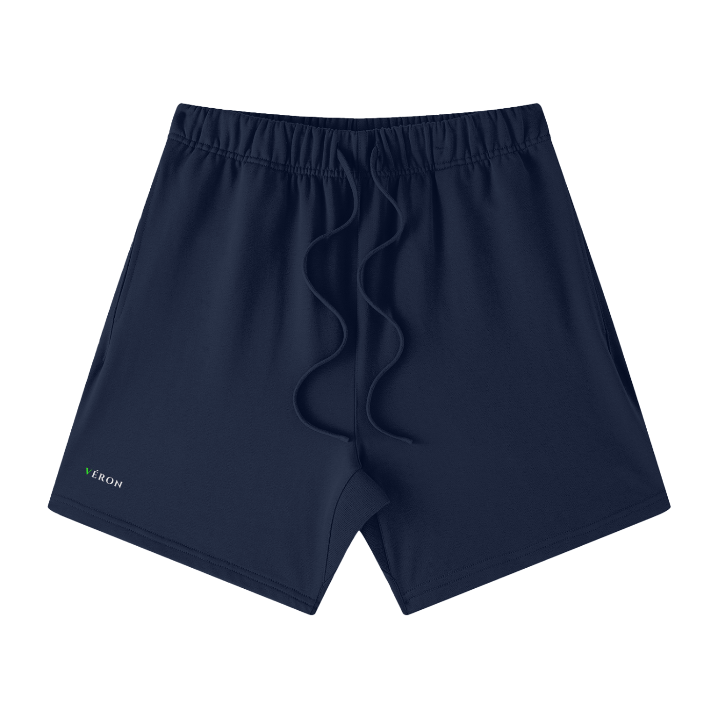VERON Navy blue shorts with a brand logo on a white background