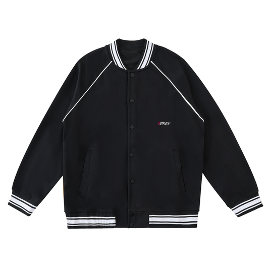 VÉRON Le Jardin Secret Varsity Jacket front view unisex streetwear