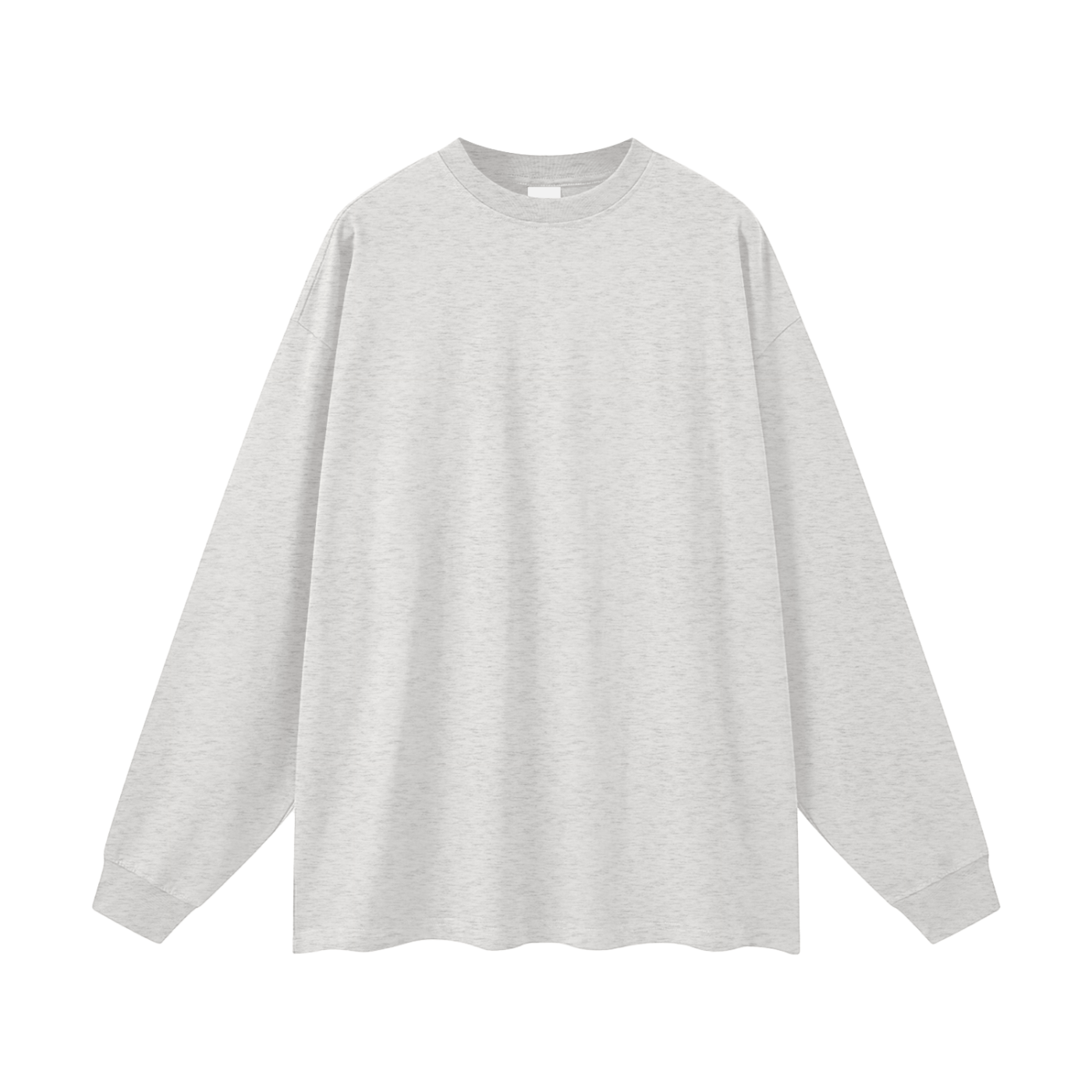 Gray long-sleeve shirt on a white background