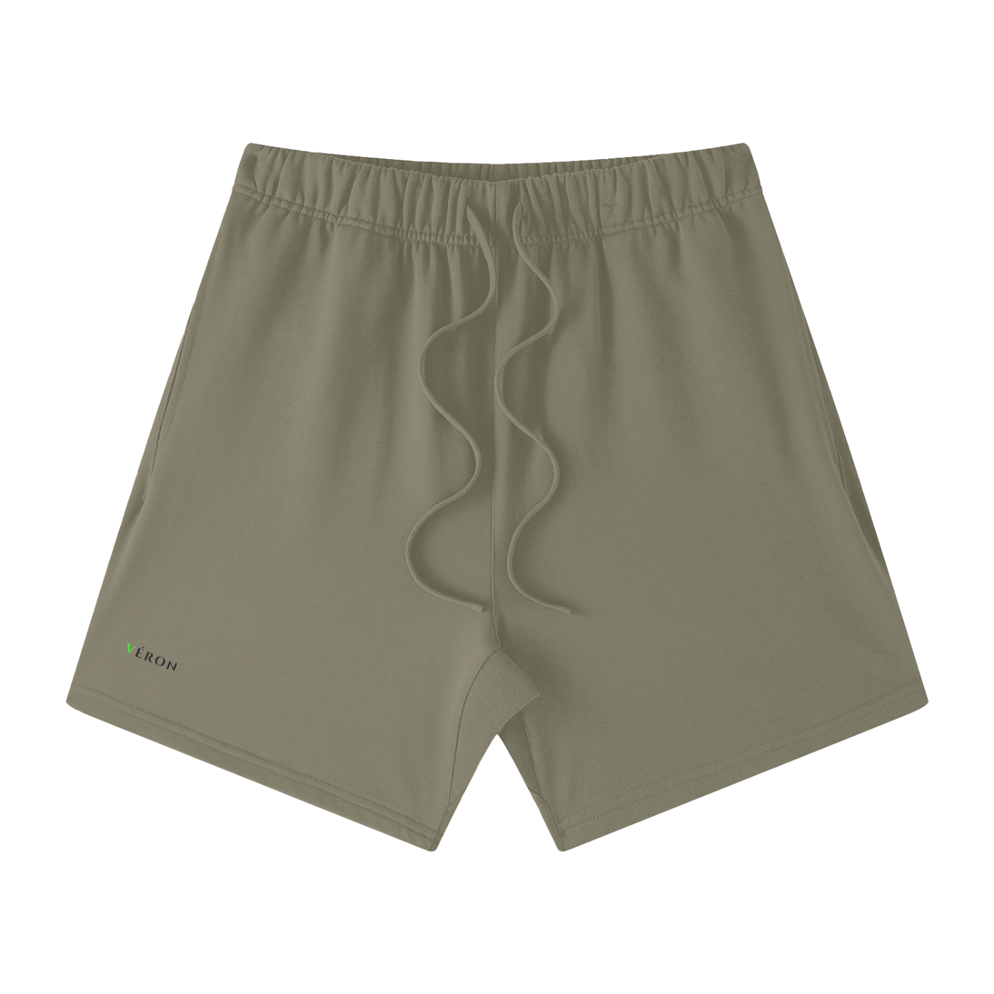 VERON Khaki shorts on a white background