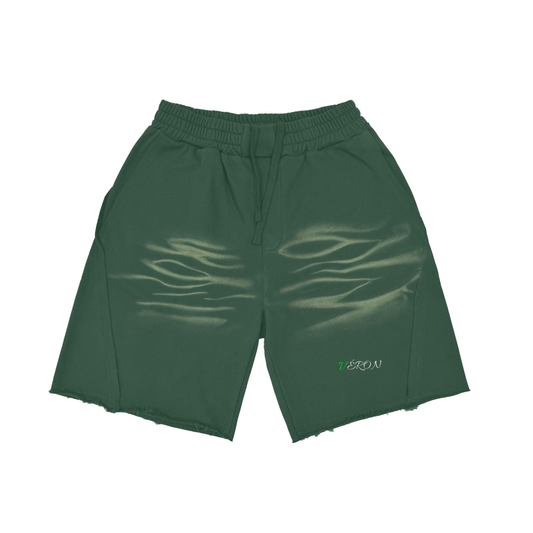 VÉRON heavyweight vintage washed tiger stripes unisex shorts.