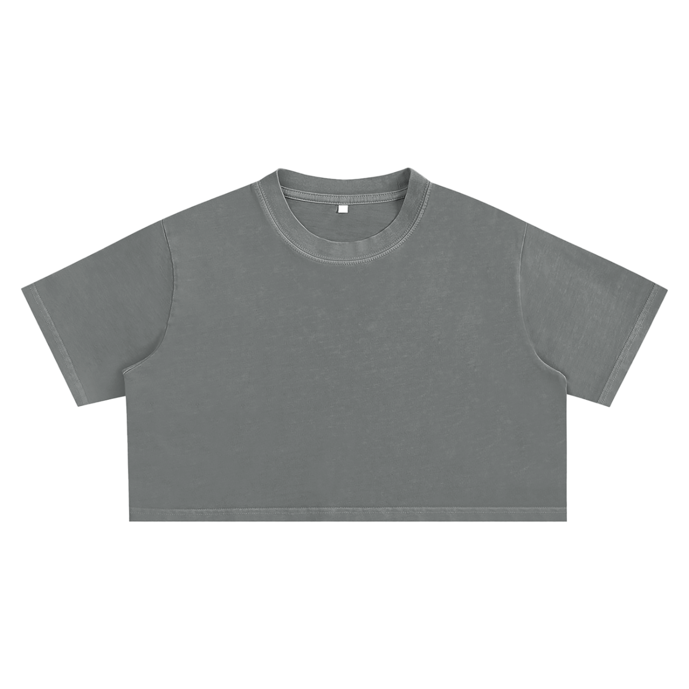 Gray crop top on a white background