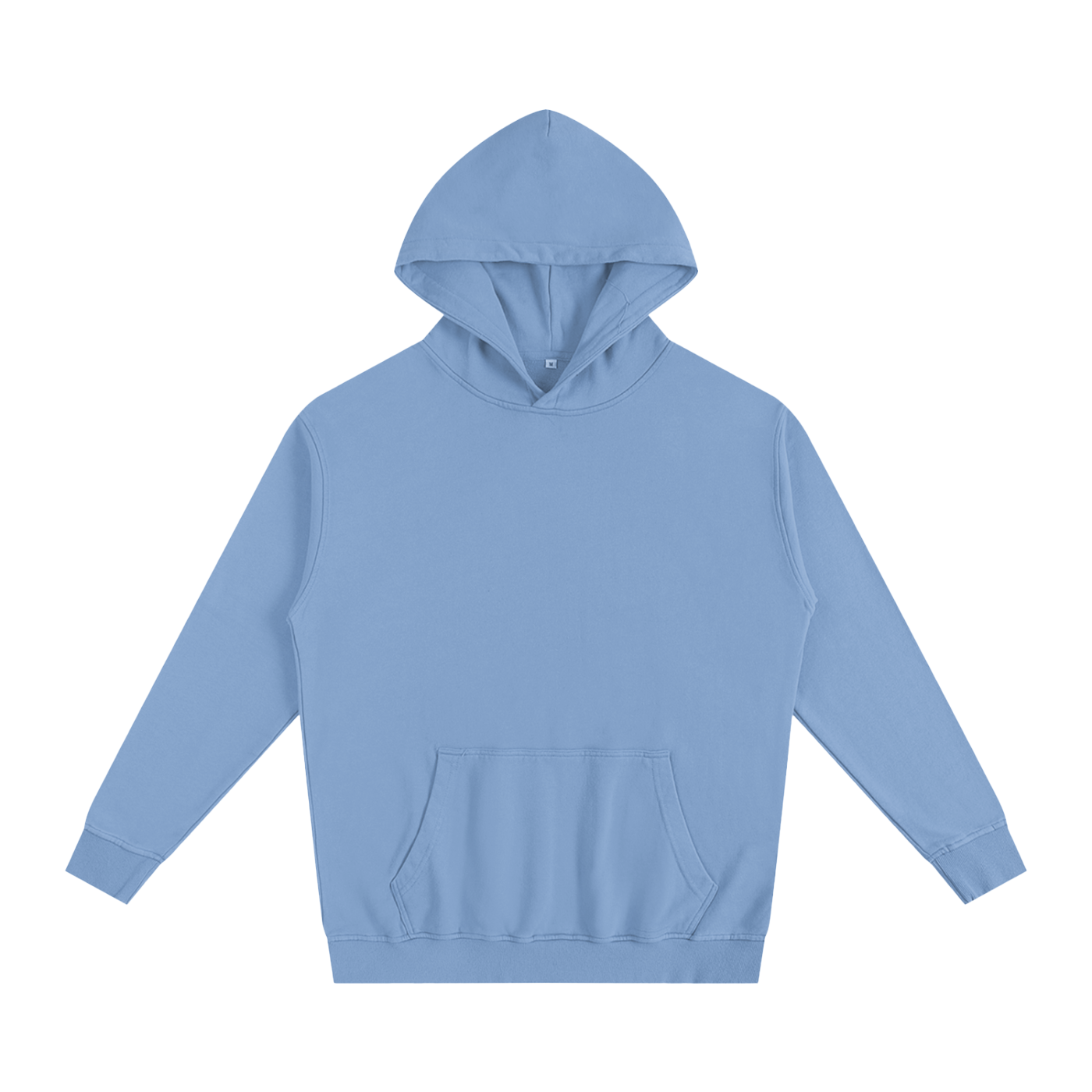 Light blue hoodie on a white background