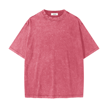 Premium cotton fabric close-up of VÉRON washed T-shirt 5