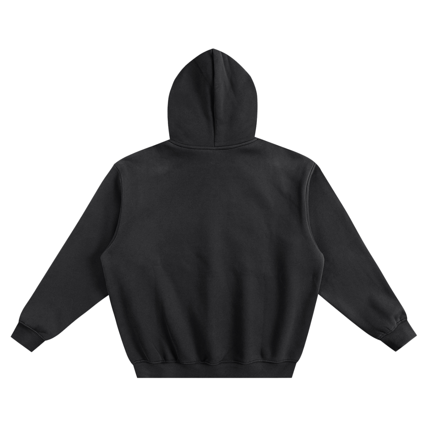 VÉRON Ultra Premium Thick Cotton Hoodie back view in black

