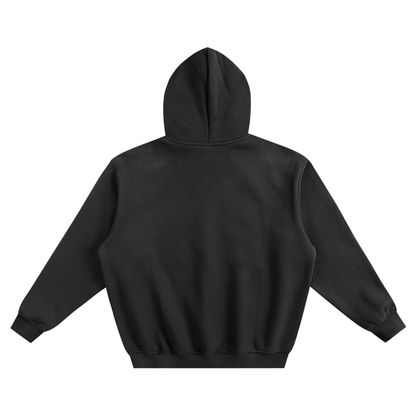 VÉRON Ultra Premium Thick Cotton Hoodie back view in black

