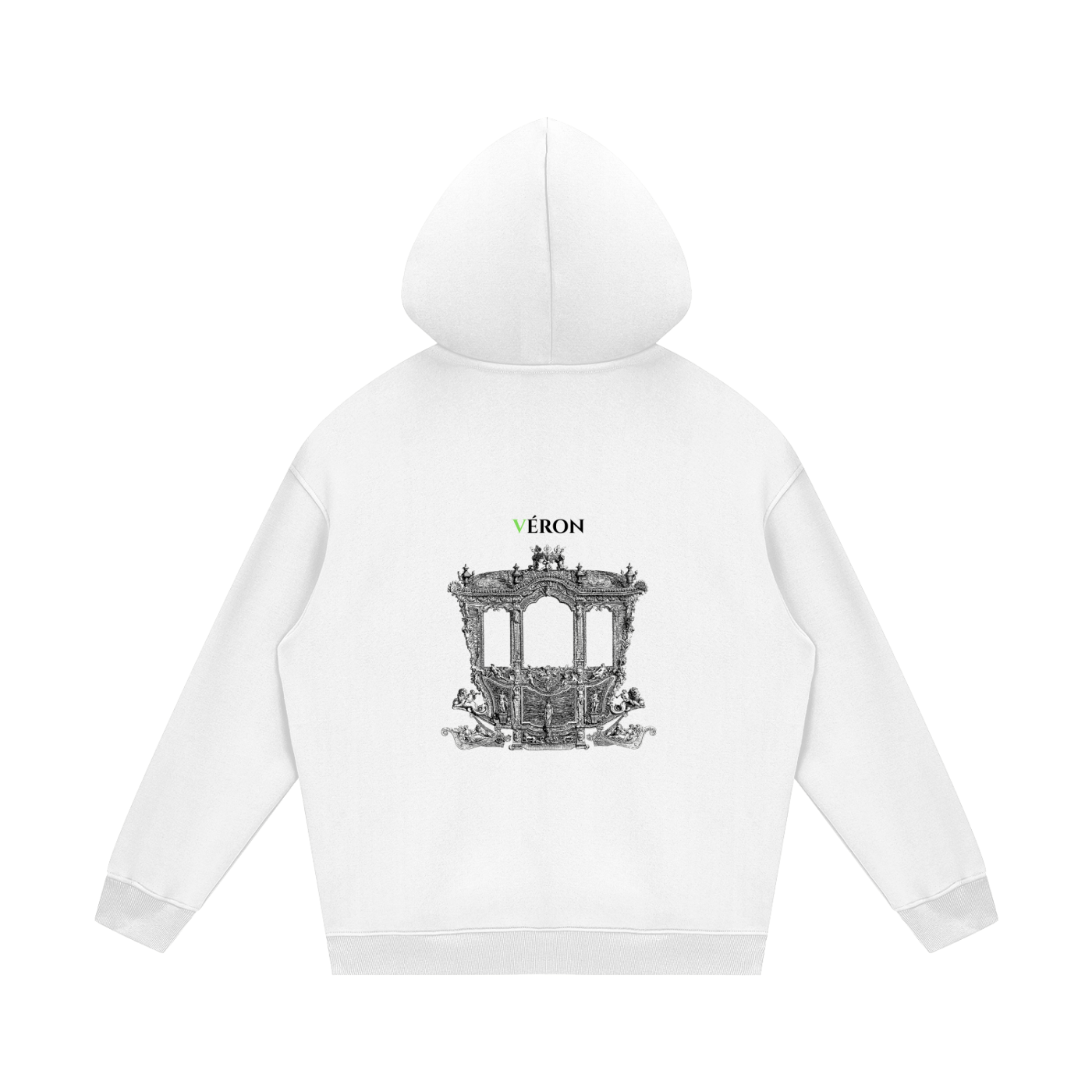 Model styling VÉRON Élixir Cristal luxury streetwear hoodie 5
