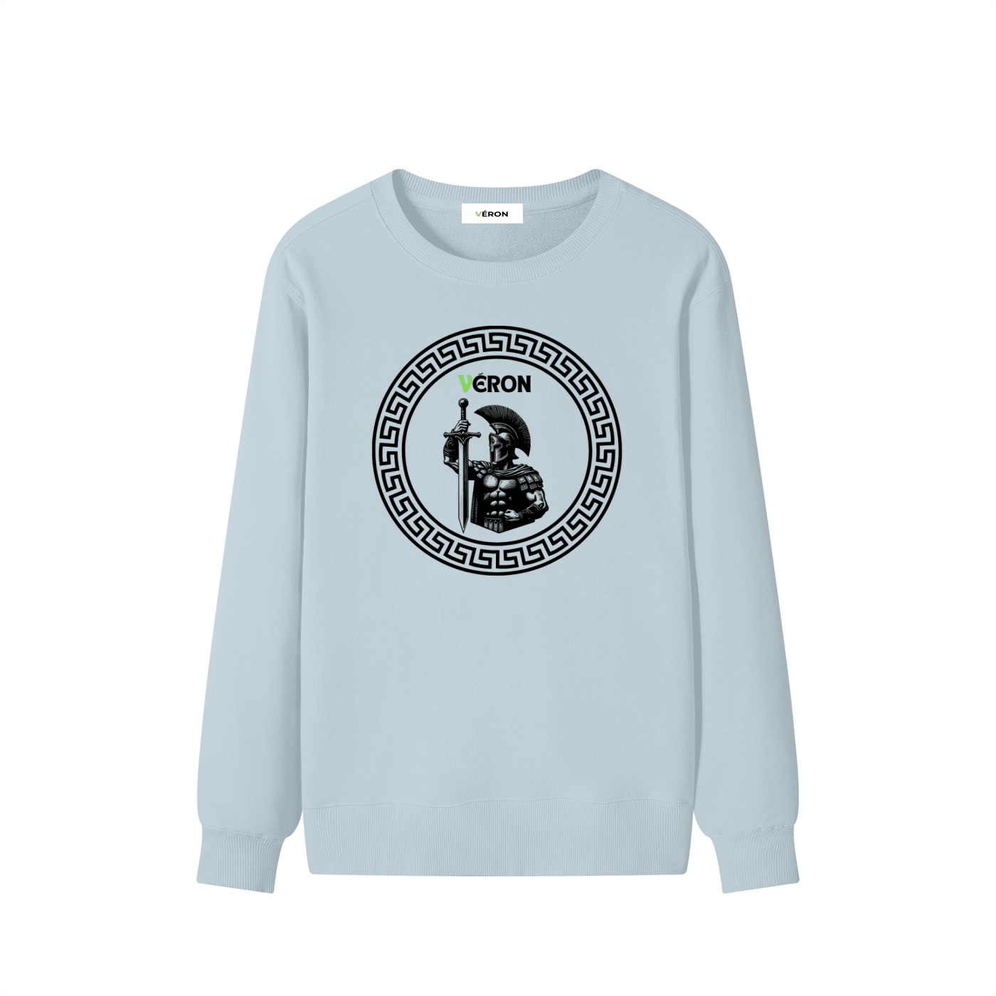 Model wearing VÉRON Le Cavalier knit sweater streetwear style 5