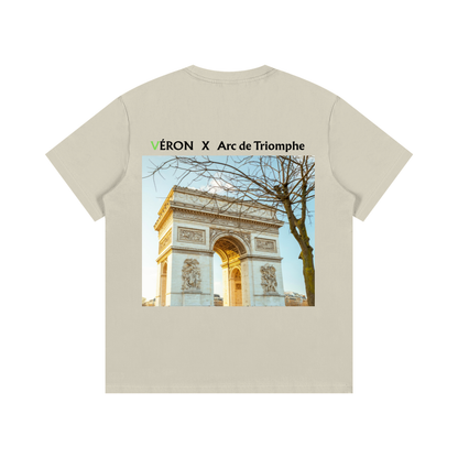 Model wearing VÉRON Paris-inspired streetwear T-shirt 7