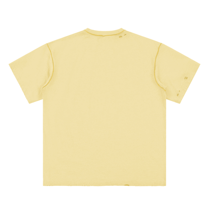 Yellow t-shirt on a white background