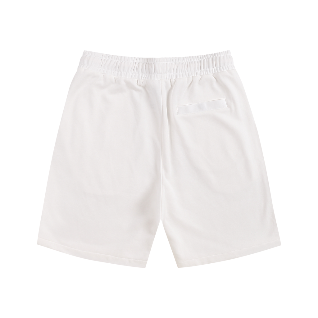 White shorts on a white background