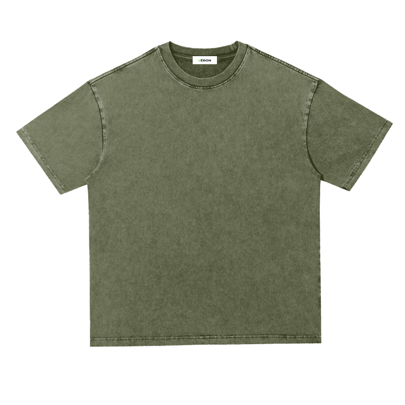 Green t-shirt on a white background