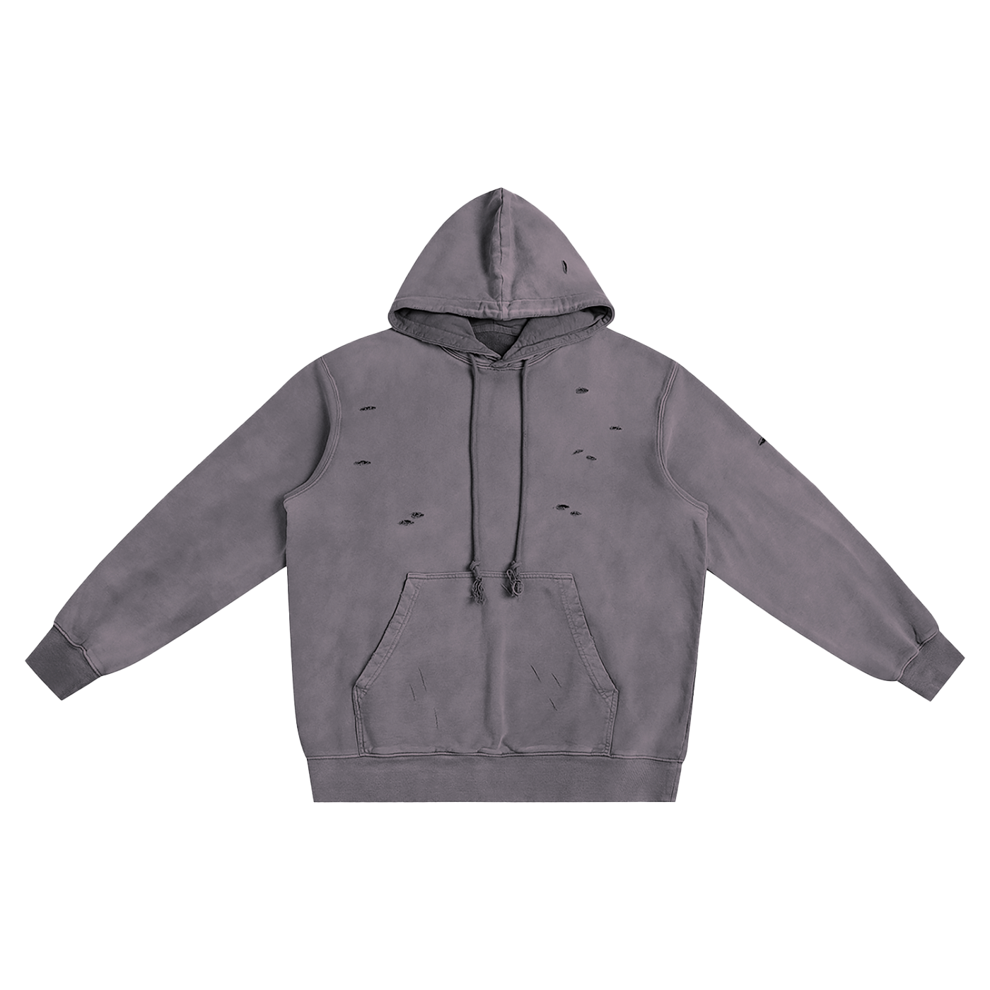 Gray hoodie on a white background