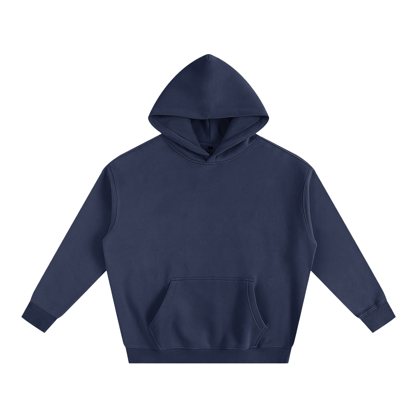 Navy blue hoodie on a white background