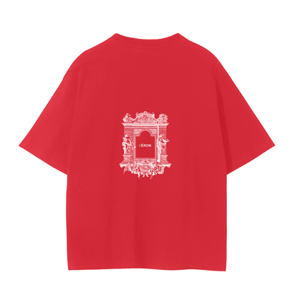 Male model styling VÉRON Portes de Lumière premium T-shirt 8