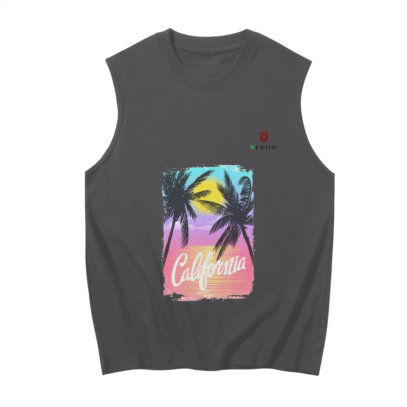 Athletic-cut VÉRON tank top in luxury minimalist design.

