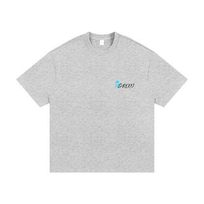 Premium USA-made black t-shirt from VÉRON shown in lifestyle fashion setting.