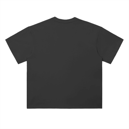 Black t-shirt on a white background
