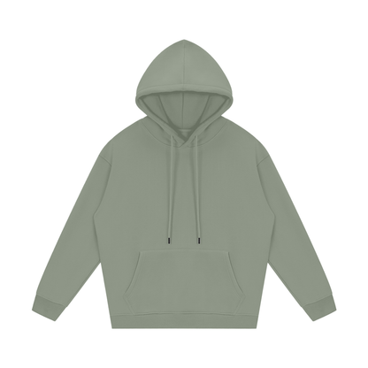 Green hoodie on a white background