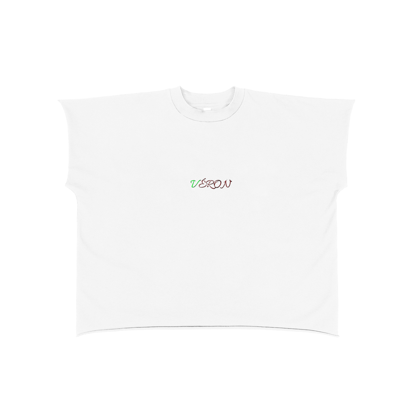 VÉRON ICI C’EST PARIS Premium Unisex Tank Top front view white color.

