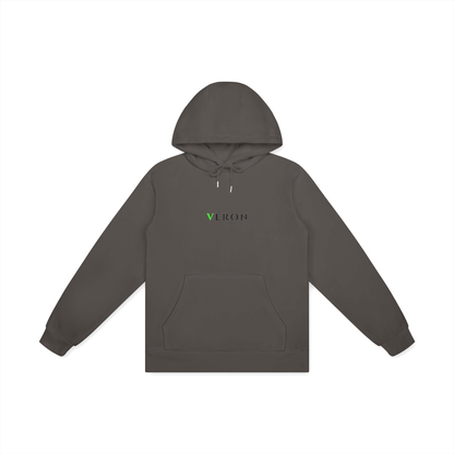 VÉRON Premium Classic Unisex Hoodie front view in grey.

