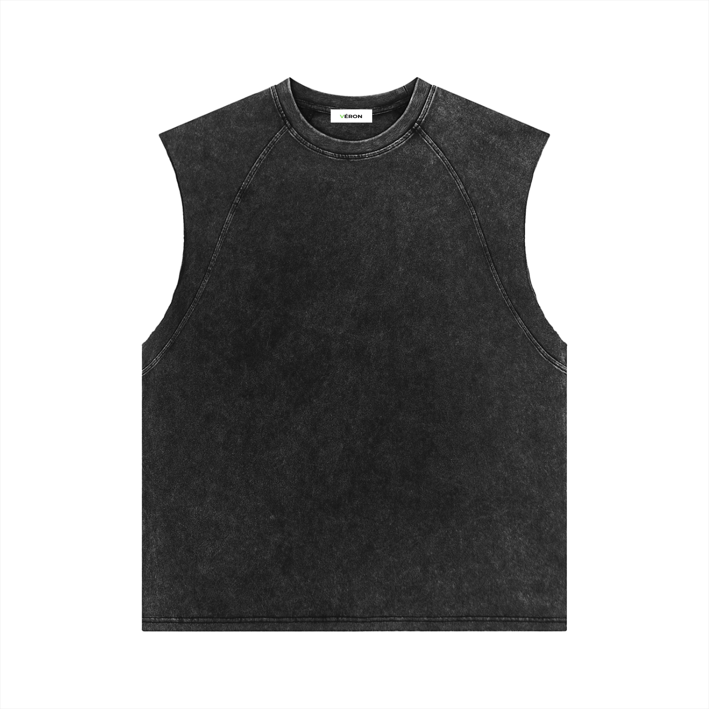 VÉRON Rue du Savoir Washed Tank Top front view unisex streetwear