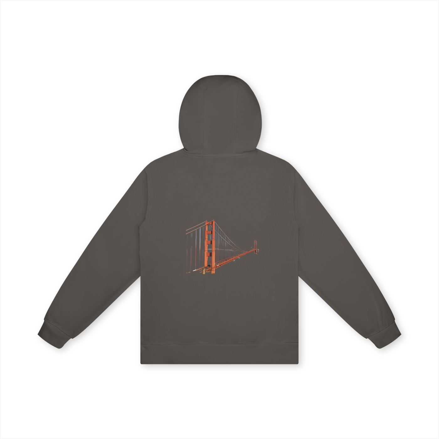 VÉRON Premium Classic Unisex Hoodie back view in grey.

