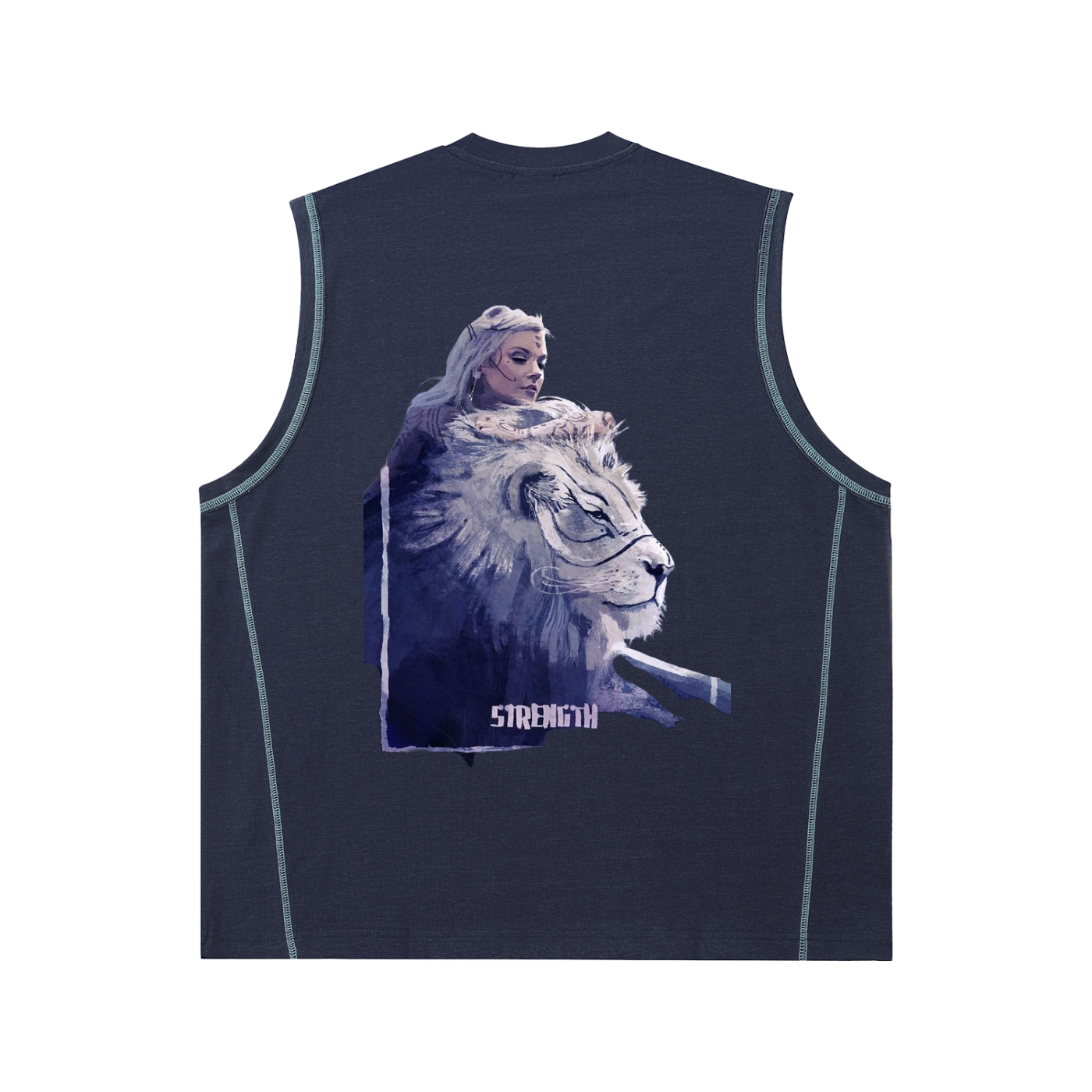 Model wearing VÉRON La Fille designer tank top streetwear outfit 5
