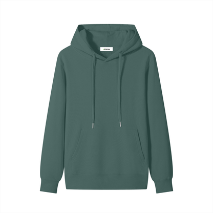 Green hoodie on a white background