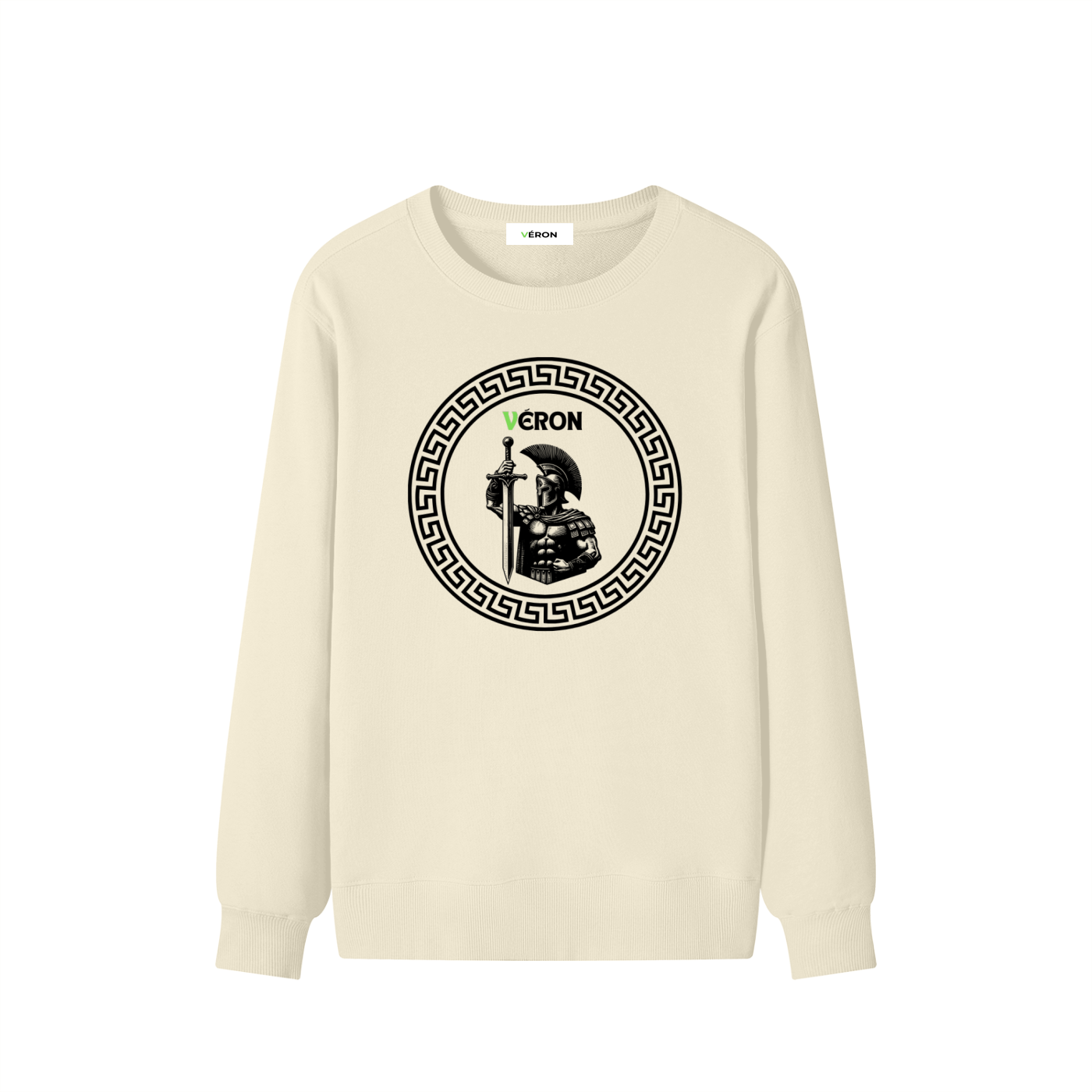 Model wearing VÉRON Le Cavalier knit sweater streetwear style 8