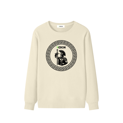 Model wearing VÉRON Le Cavalier knit sweater streetwear style 8
