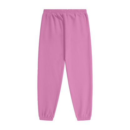 Pink sweatpants on a white background