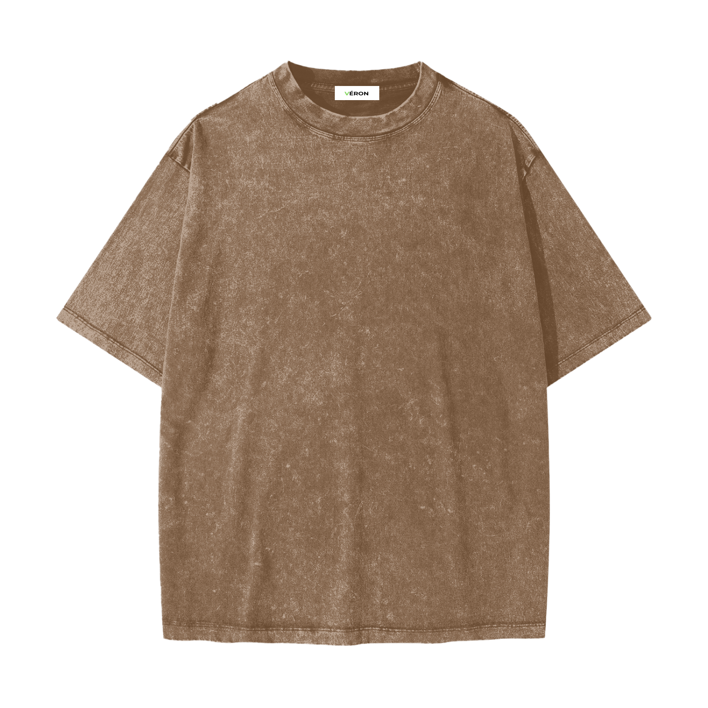 Premium cotton fabric close-up of VÉRON washed T-shirt 7