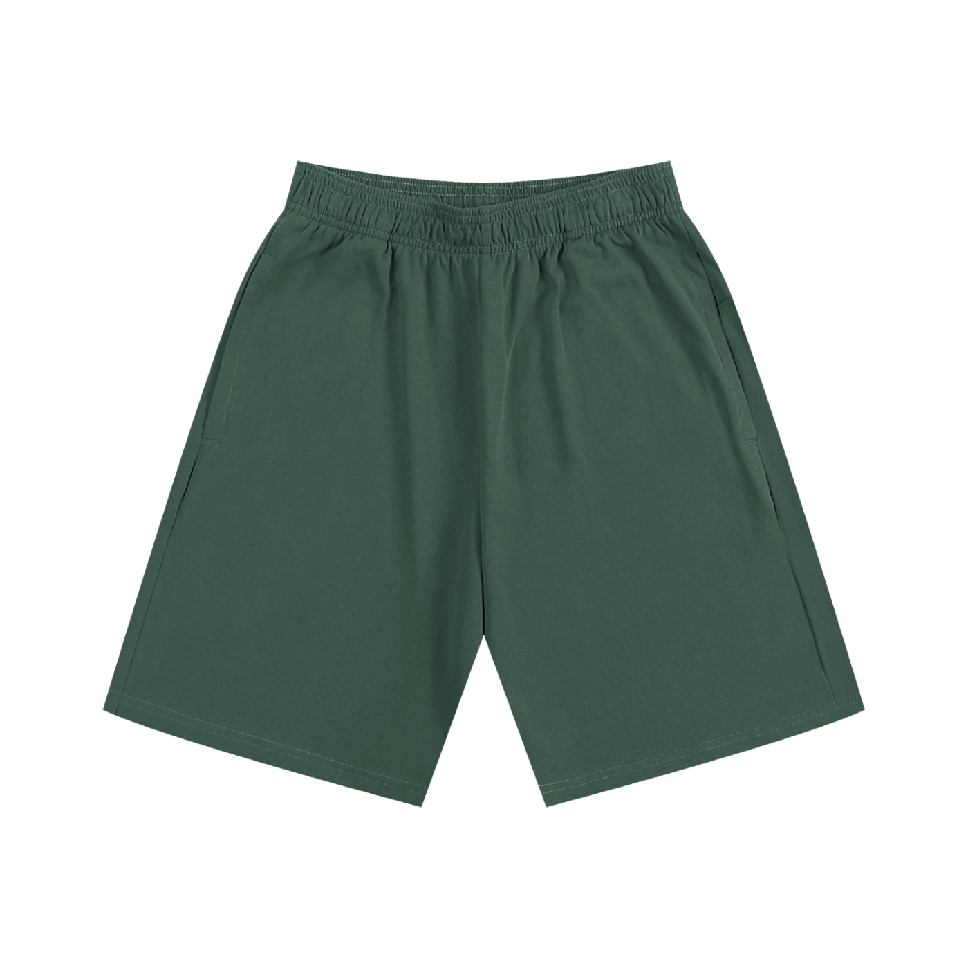 Green shorts on a white background