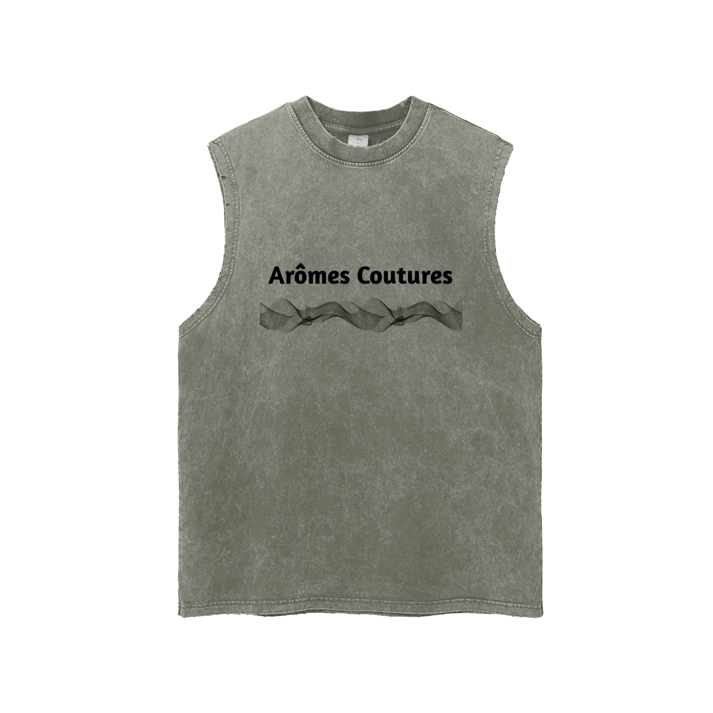 VÉRON Arômes Coutures Premium Washed Tank Top for men and women 3