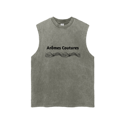 VÉRON Arômes Coutures Premium Washed Tank Top for men and women 3