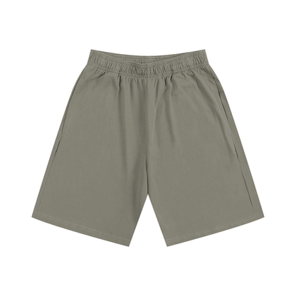 Khaki shorts on a white background