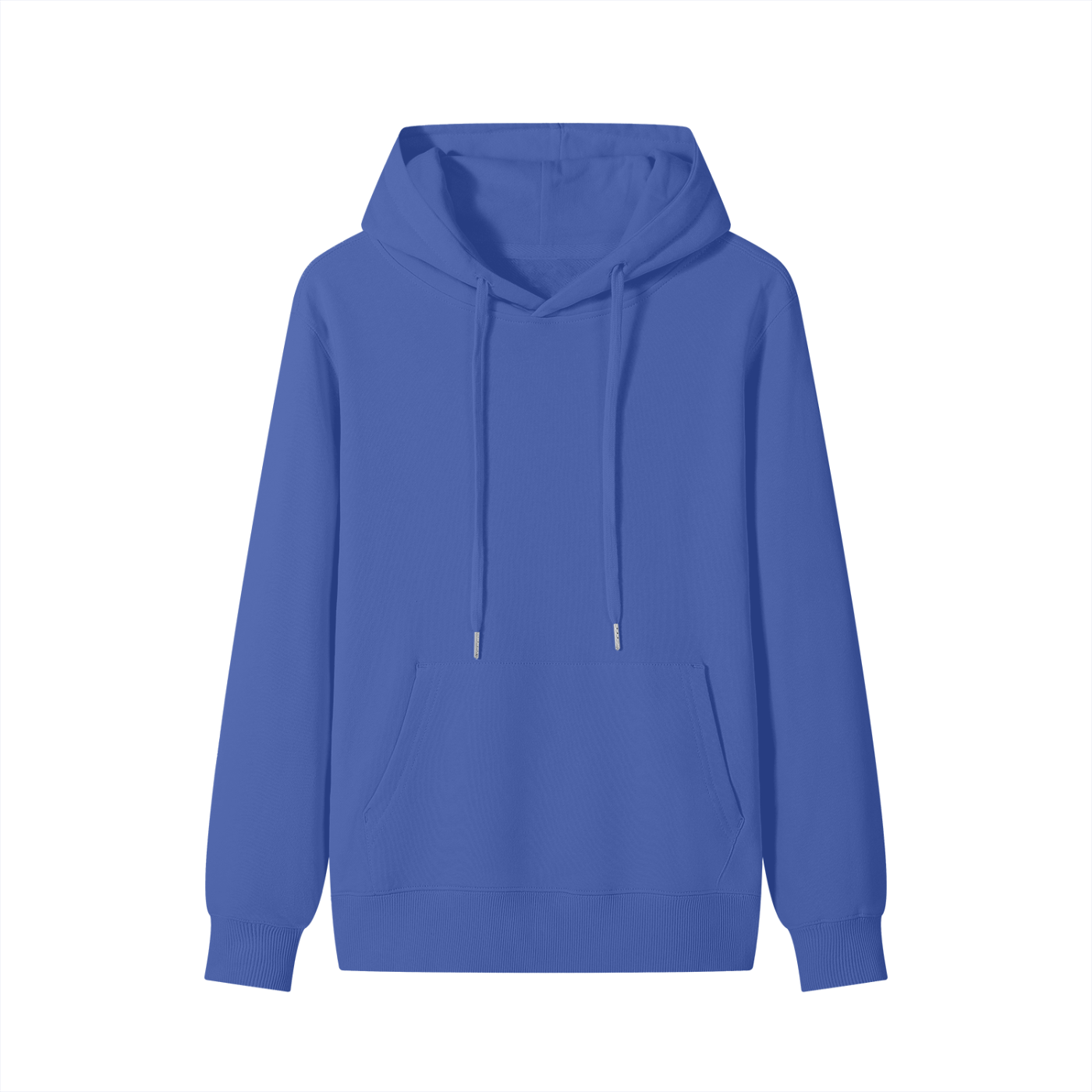 Blue hoodie on a white background