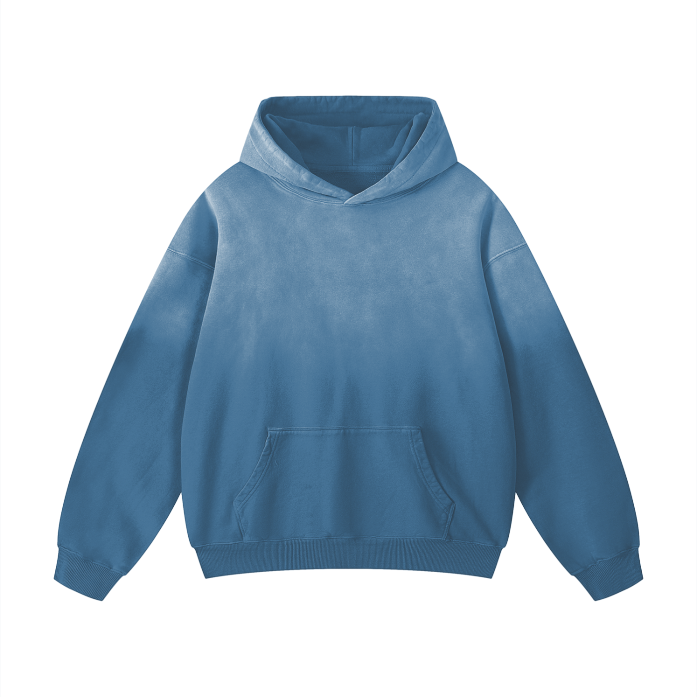 Blue hoodie on a white background