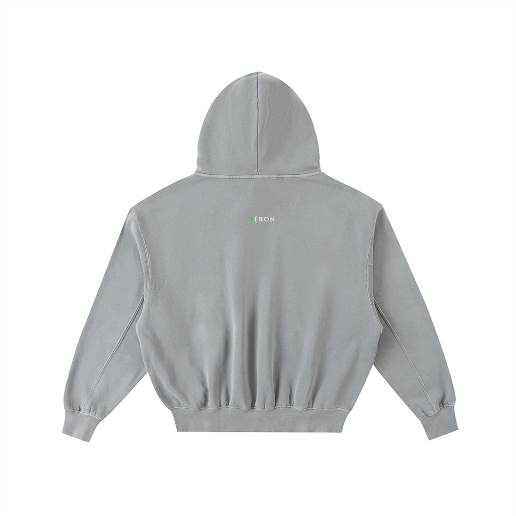 VERON Gray hoodie back view